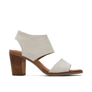 TOMS ‘Majorca Cutout’ Cream Heeled Sandals